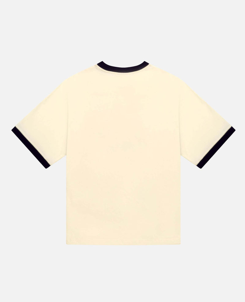 COLLEGE T-SHIRT - BEIGE/RED