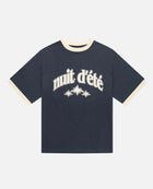 COLLEGE T-SHIRT - NAVY/WHITE