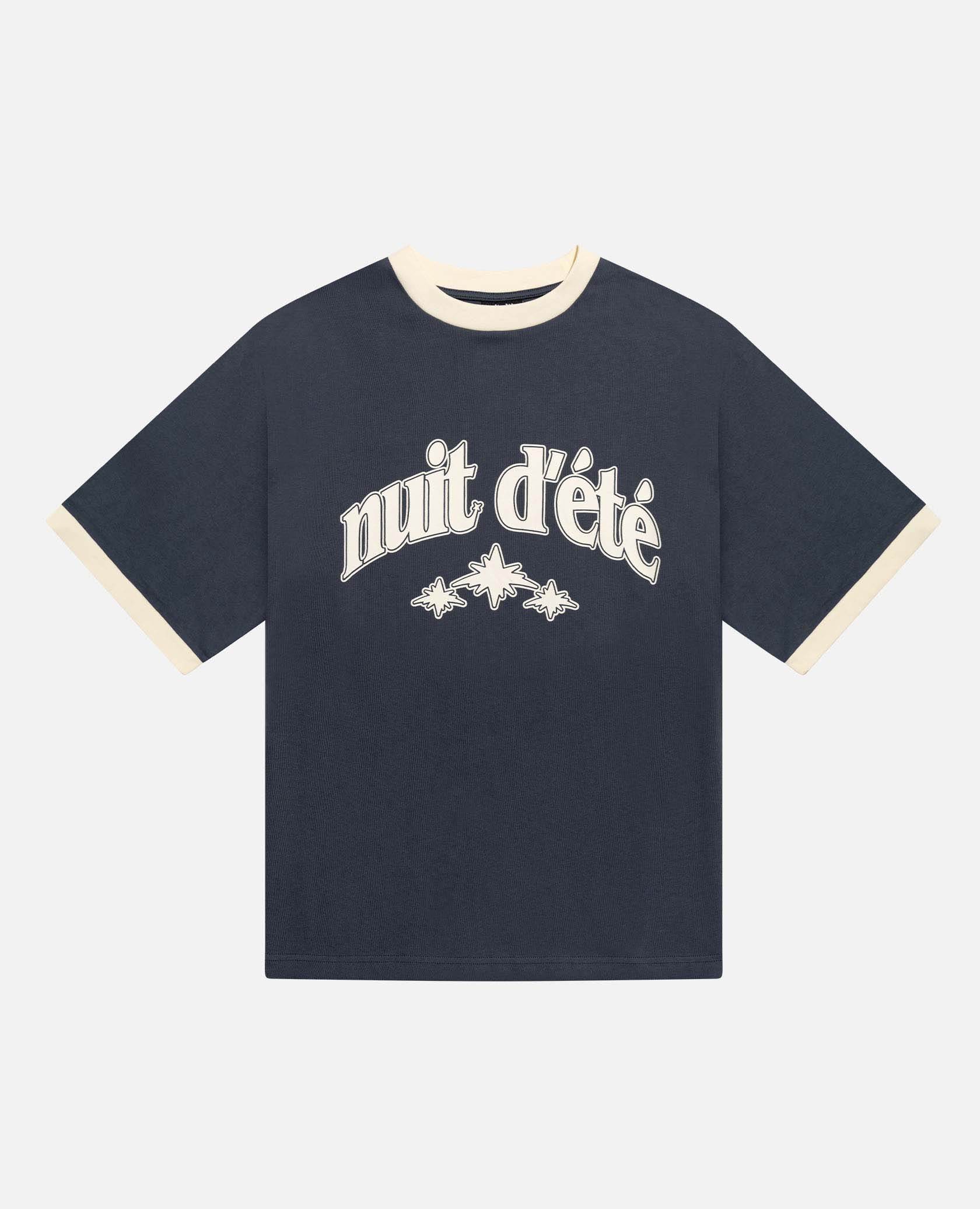 COLLEGE T-SHIRT - NAVY/WHITE