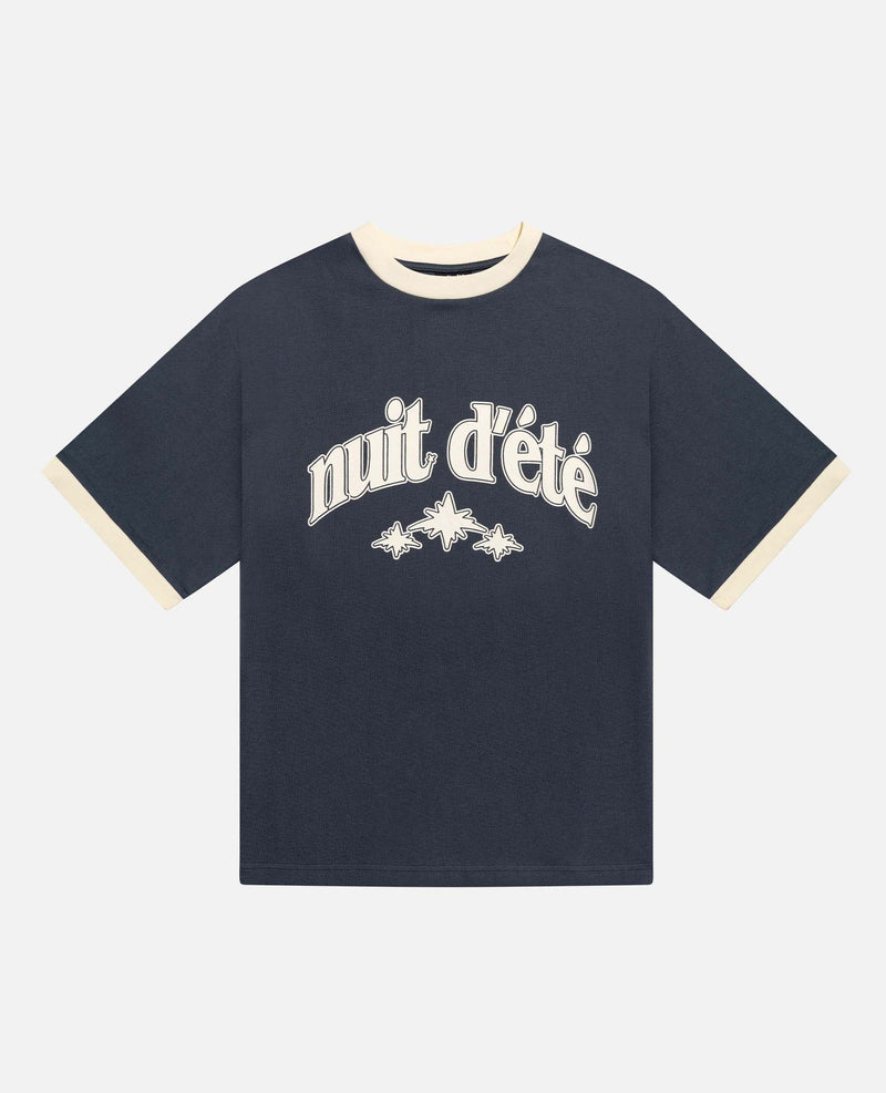 COLLEGE T-SHIRT - NAVY/WHITE